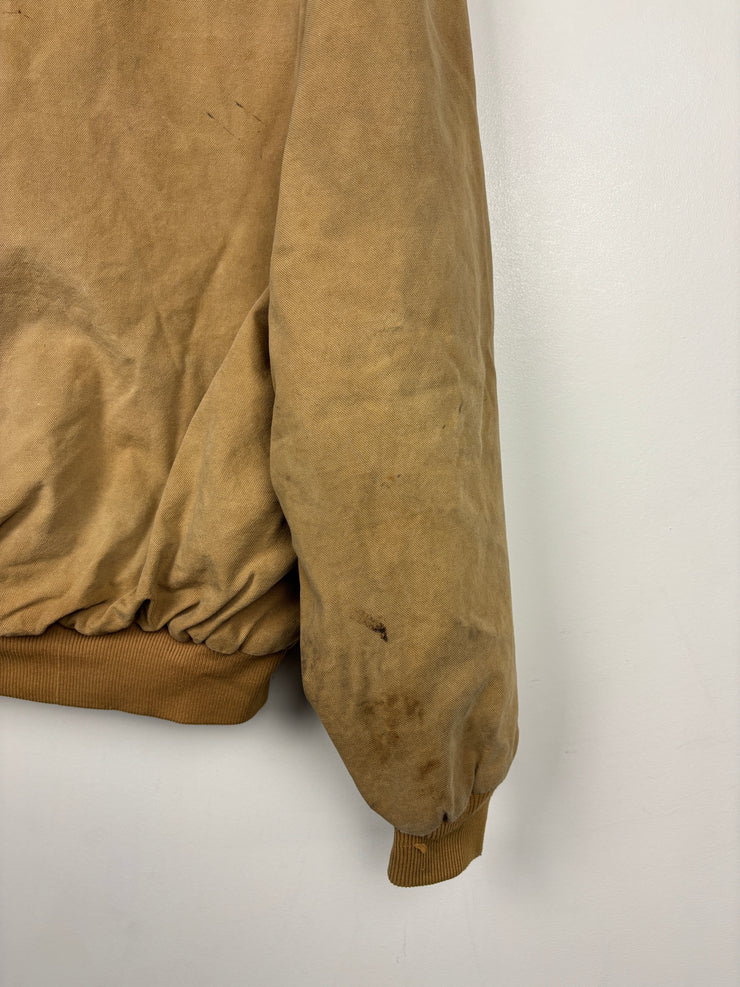 Vintage Walls Beige Hooded Work Jacket