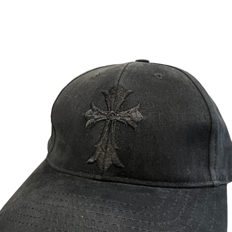 Chrome Hearts Cross Horseshoe Tonal Black Strapback Hat