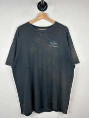 Vintage Wind River Ride The Winds Motorcycle Faded Black Tee