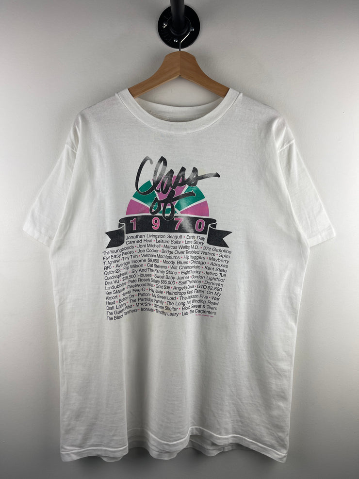 Vintage 90s Class Of 1970 White Tee