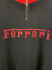 Vintage 90s Ferrari Black Quarter Zip Sweater