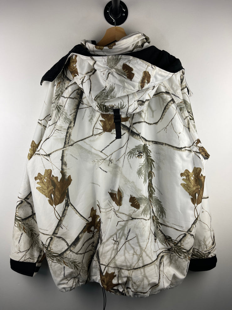 Vintage Red Head White Real Tree Camo Hooded Jacket