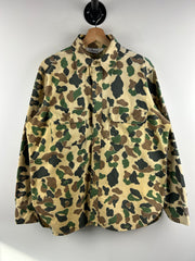 Vintage 80s Woolrich Camo Long Sleeve Button Up Shirt