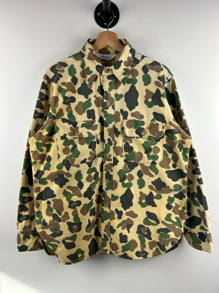 Vintage 80s Woolrich Camo Long Sleeve Button Up Shirt