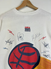 Vintage 90's American Basketball Dream Team White Tee