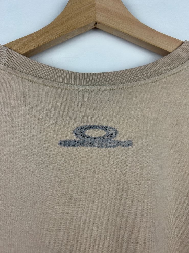 Vintage 90s Oakley Softwear Glasses Beige Tee