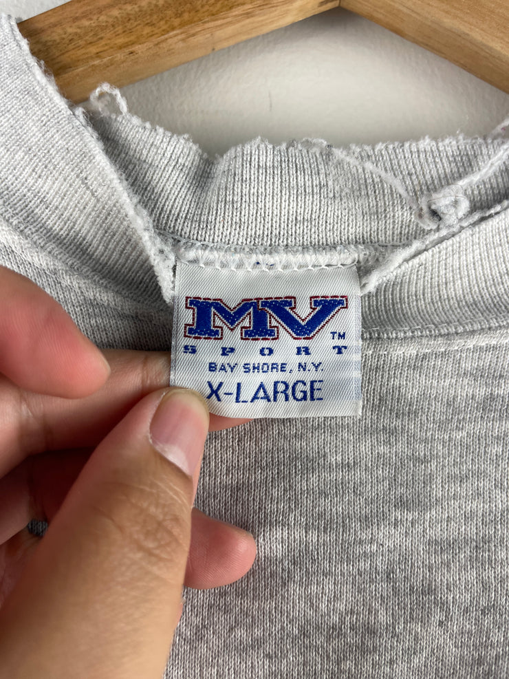 Vintage 90s Syracuse University Old English Spellout Grey Crewneck