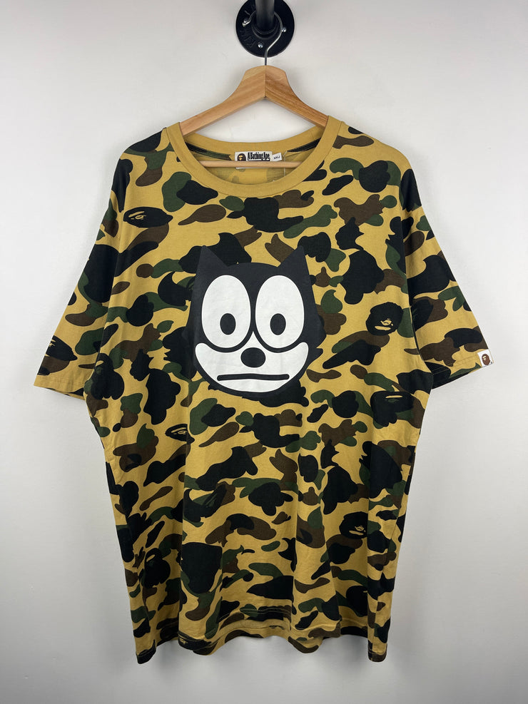 Bape X Felix The Cat Camo Tee