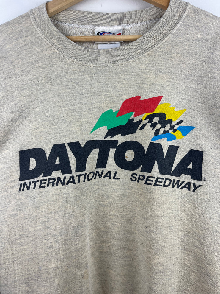 Vintage 90s Nascar Daytona International Speedway Grey Crewneck