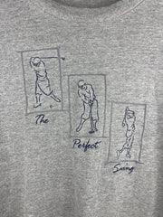 Vintage Briar Creek Golf The Perfect Swing Embroidered Grey Tee