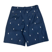 Vintage 90s Polo Ralph Lauren All Over Pony Navy Shorts