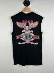 Vintage 2000 Bike Week Daytona Beach Black Cut Off Tank Top
