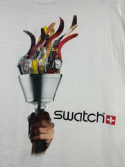 Vintage 90s Atlanta Olympics Swatch Watches Promo White Tee