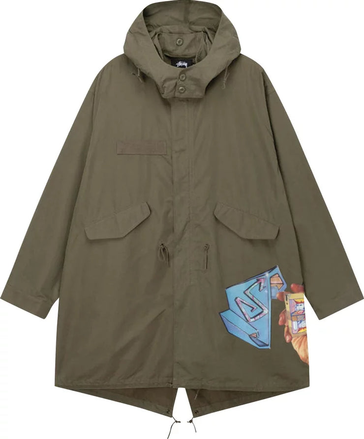 Stussy Goldie Fishtail Olive Parka