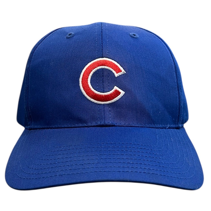 Vintage 90s MLB Chicago Cubs C Blue Snapback Hat