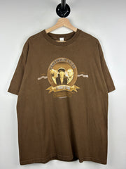 Vintage 2004 The Three Stooges Certified Nuts Brown Tee