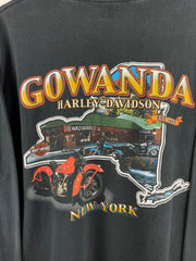 Vintage 2005 Harley Davidson Skull Barbwire New York Black Long Sleeve