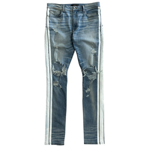 Amiri Broken Track Blue Denim Jeans