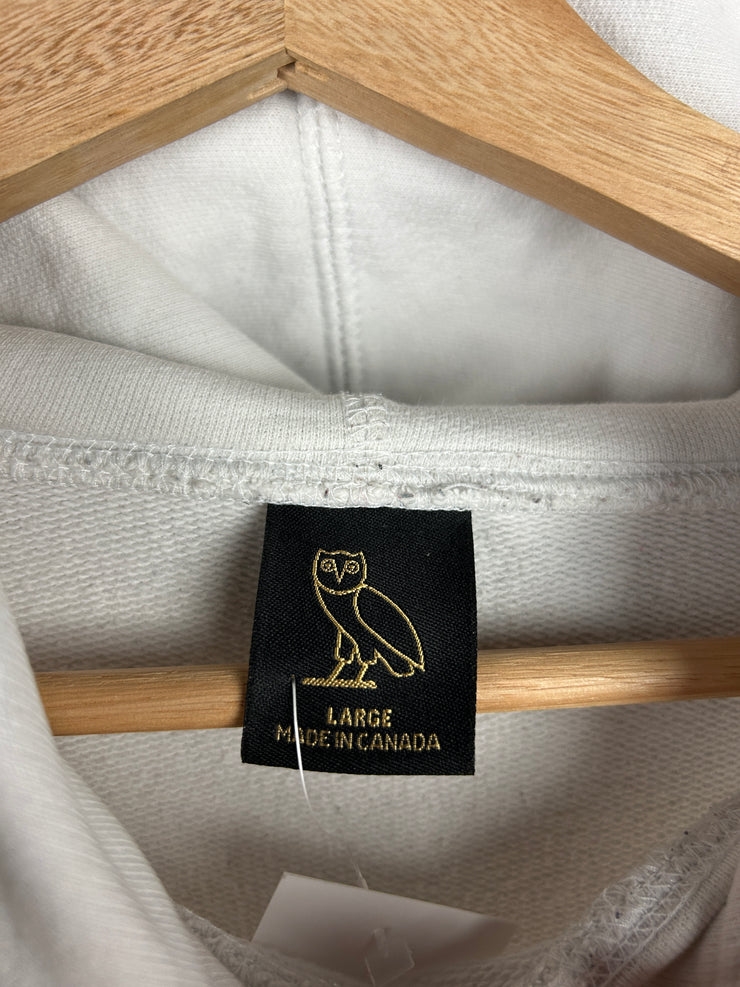 OVO Owl Embroidered White Hoodie