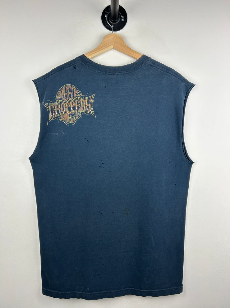 Vintage West Coast Choppers Navy Cut Off Tank Top