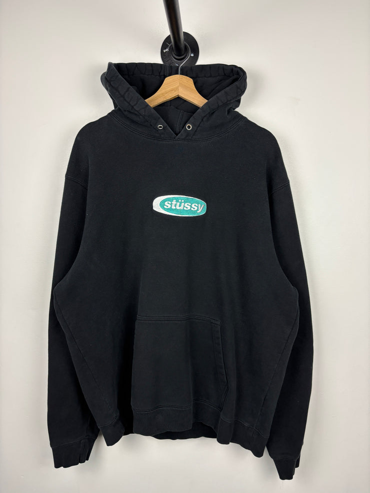 Stussy Embroidered Black Hoodie