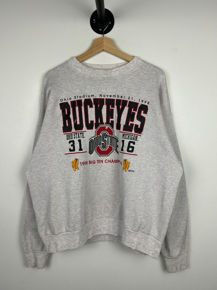 Vintage 90s Ohio State Buckeyes Big Ten Champions Grey Crewneck