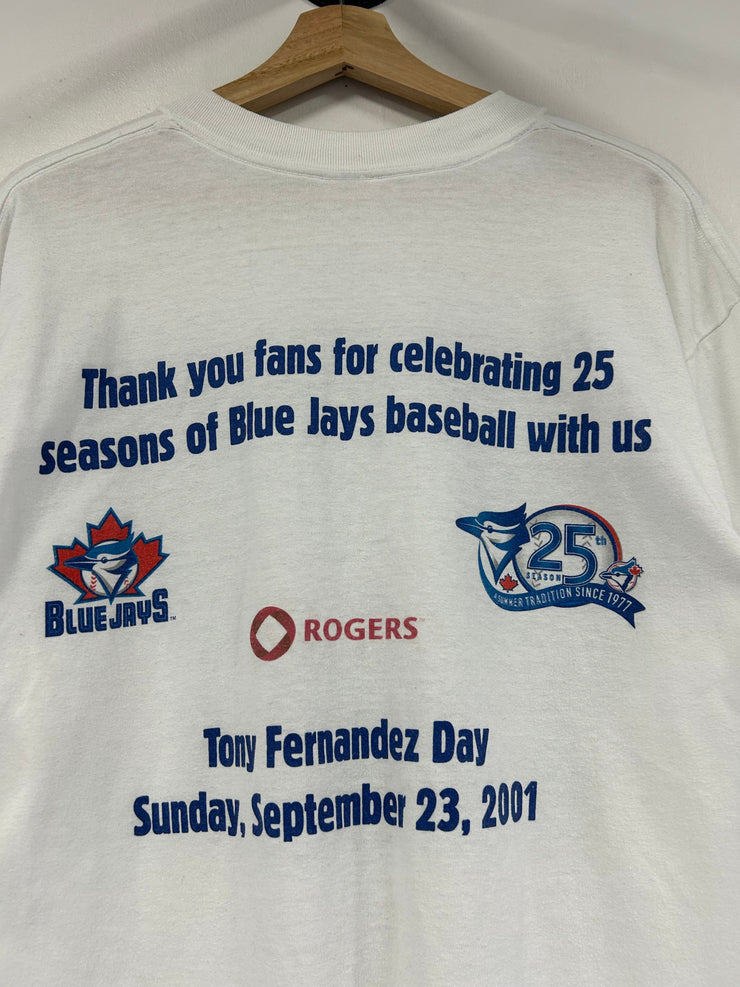 Vintage 2001 Toronto Blue Jays Anniversary White Tee