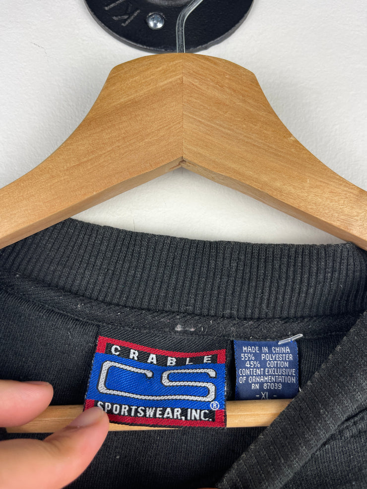 Vintage 90s Ohio State Buckeyes Embroidered Black Crewneck