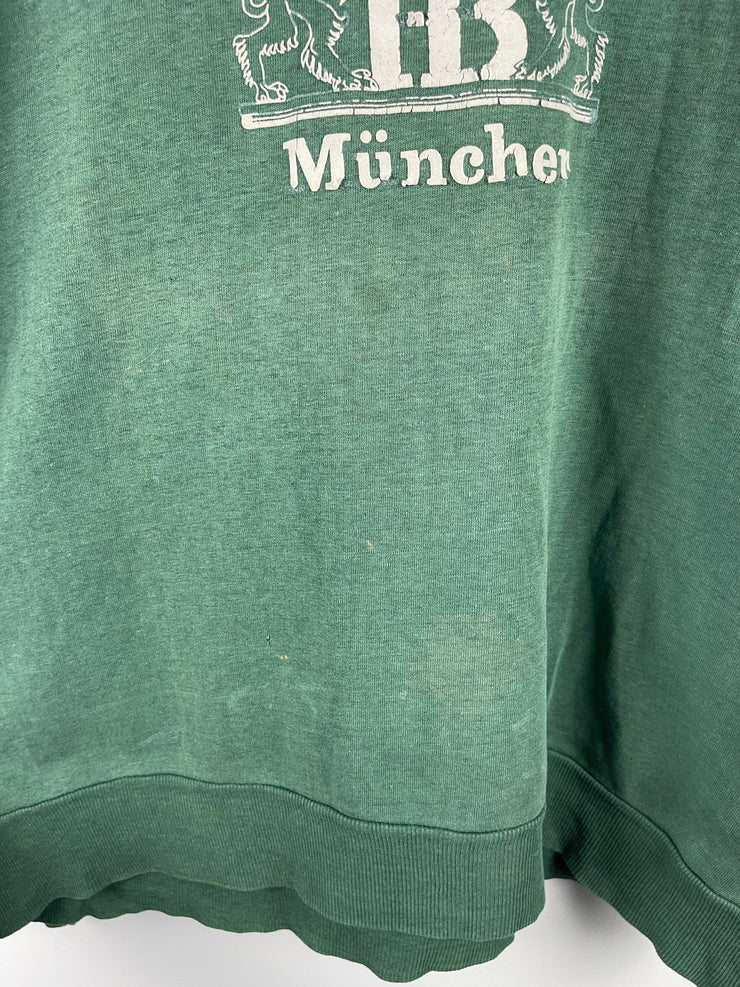 Vintage 80s Hofbrauhaus Munchen Green Crewneck