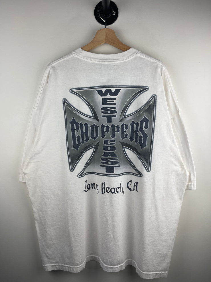 Vintage West Coast Choppers Chrome Logo White Tee