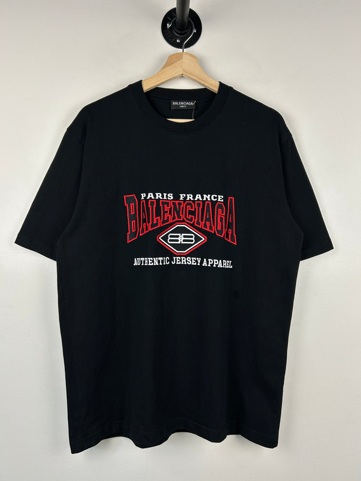 Balenciaga Jersey Apparel Black Tee