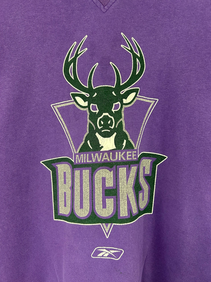 Vintage Milwaukee Bucks Purple Reebok Crewneck