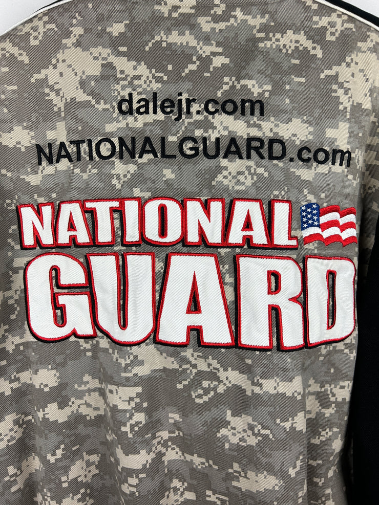 Vintage Nascar Chase Dale Jr National Guard Digital Camo Racing Jacket
