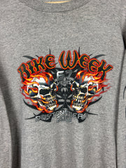 Vintage Bike Week Daytona Beach Flames Grey Long Sleeve