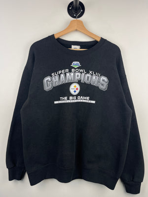 Vintage NFL Pittsburgh Steelers Super Bowl Champions Black Crewneck