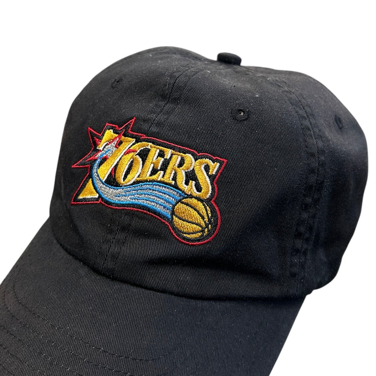 Vintage NBA Philadelphia 76ers Pepsi Black Strapback Hat