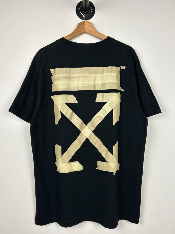 Off White Tape Arrows Black Tee