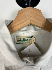 Vintage 80's L.L. Bean White Polo Rugby Long Sleeve