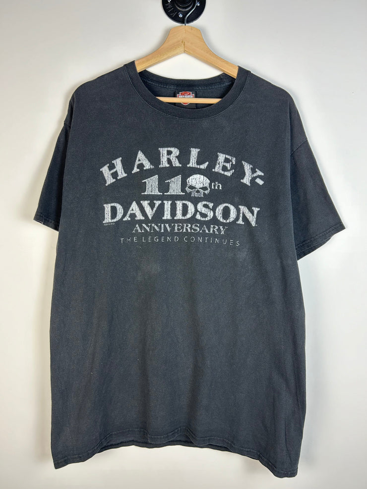 Vintage Harley Davidson Skull Black Tee