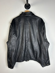 Vintage Y2K AM Studio Black Leather Cropped Jacket