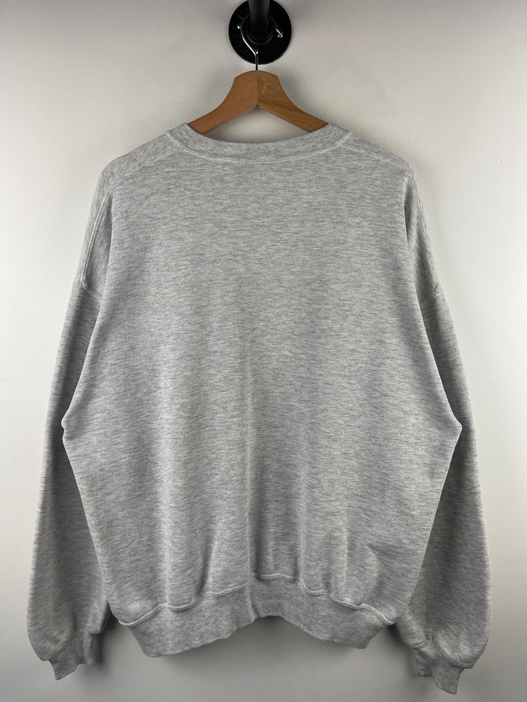 Vintage 90s Russell Athletic Blank Grey Crewneck