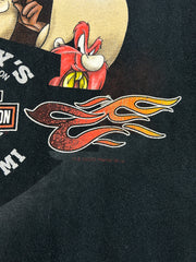 Vintage Harley Davidson Looney Tunes Taz Black Tee