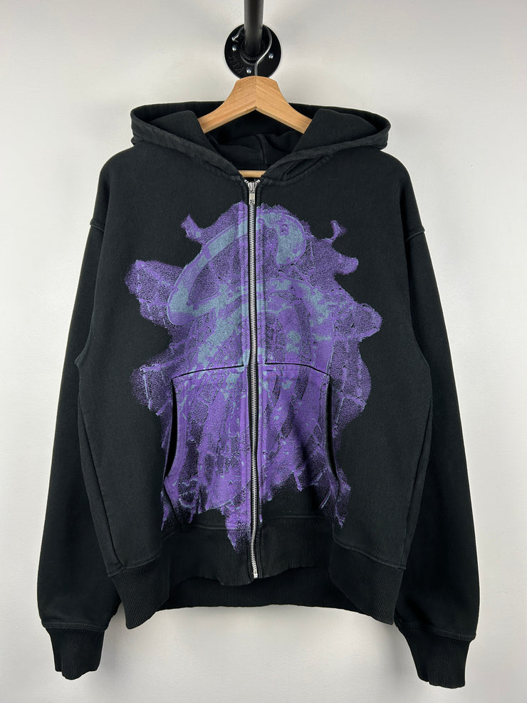 Stussy Web Black Zip Up Hoodie