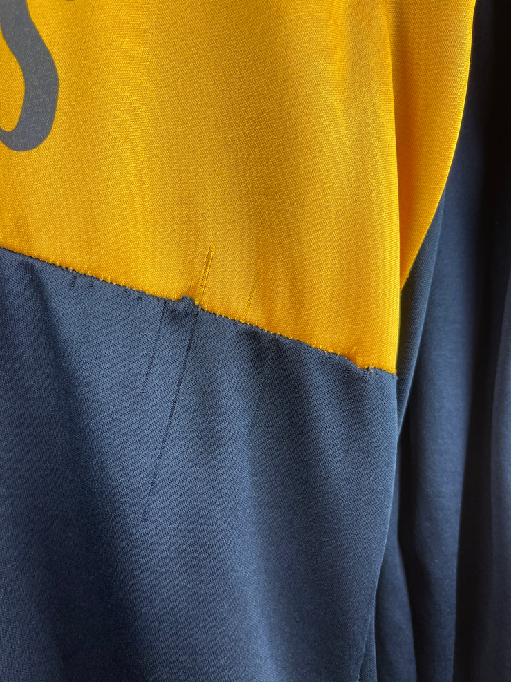 Vintage 90s West Genesse Wildcats Navy & Yellow Long Sleeve Soccer Jersey