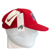 Vintage 90's Nike Arc Spellout Red Strapback Hat