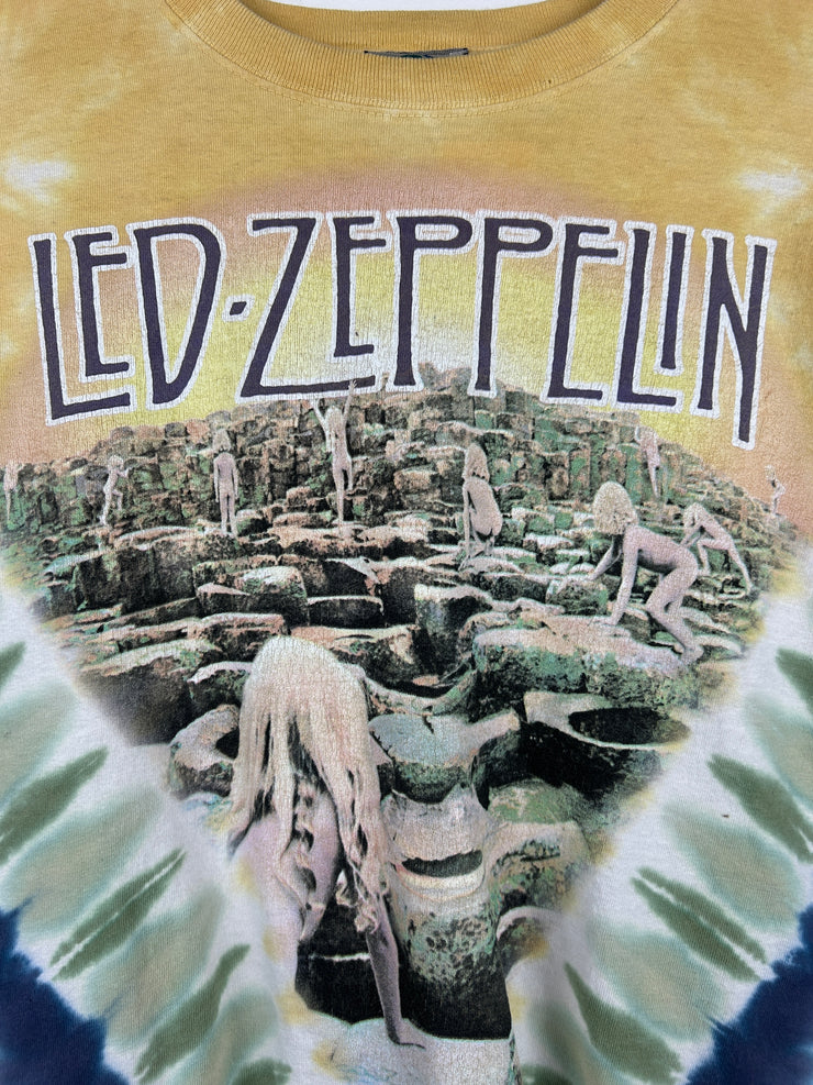 Vintage 2003 Led Zeppelin Liquid Blue Houses Of The Holy Tie Dye Tee