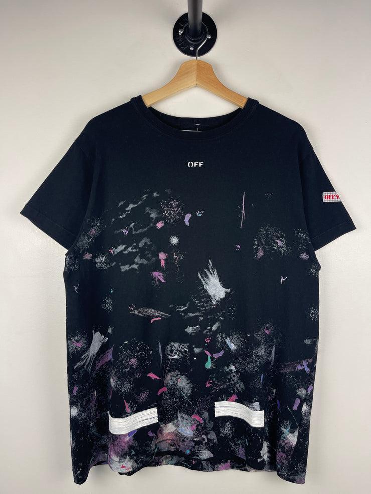 Off White Galaxy Brushed Arrows Black Tee