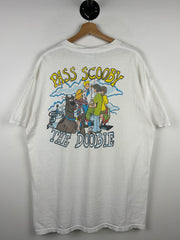 Vintage 90s Scooby Doo Weed Pass Scooby The Doobie Parody White Tee