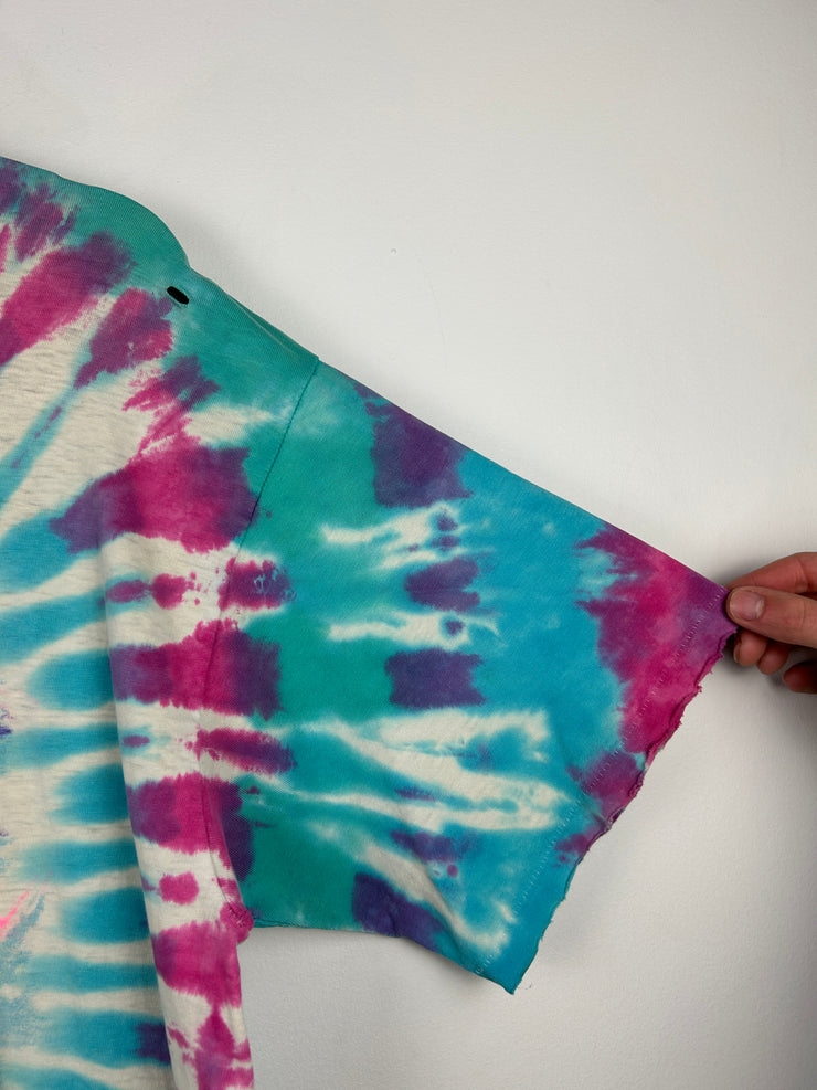 Vintage 90s Shroomarama Mushrooms Drug Parody Tie Dye Tee