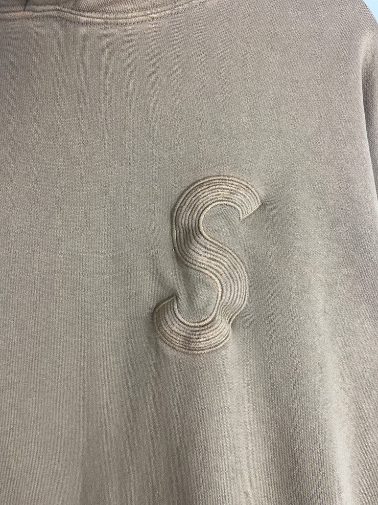 Supreme SS23 Overdyed S Logo Natural Hoodie